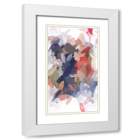 The Color Movement III White Modern Wood Framed Art Print with Double Matting by Orlov, Irena
