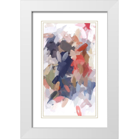 The Color Movement III White Modern Wood Framed Art Print with Double Matting by Orlov, Irena