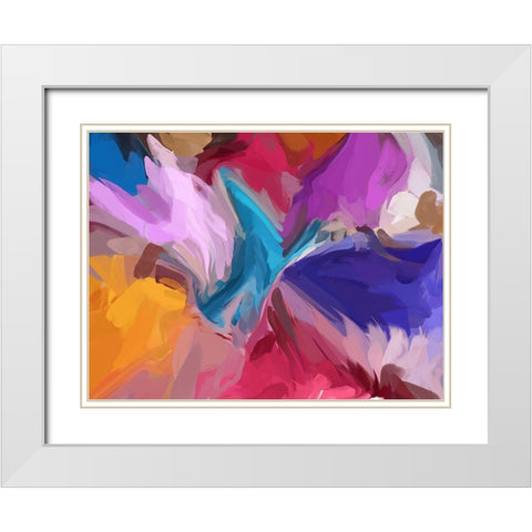 Acceleration I White Modern Wood Framed Art Print with Double Matting by Orlov, Irena
