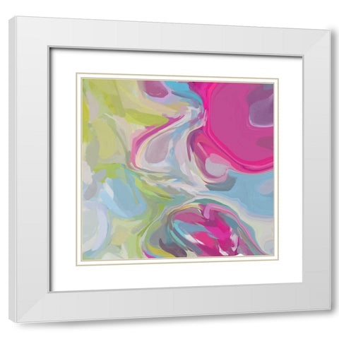 The Continuous Flow White Modern Wood Framed Art Print with Double Matting by Orlov, Irena