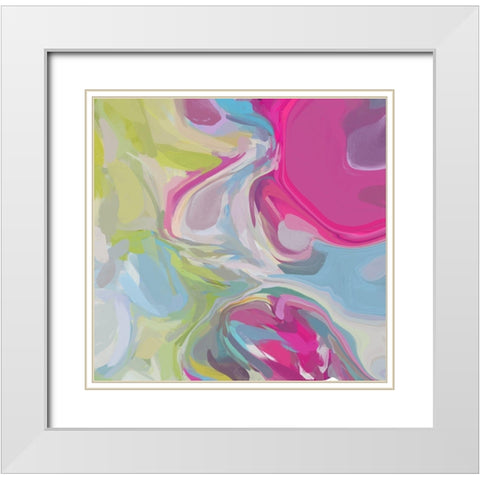 The Continuous Flow White Modern Wood Framed Art Print with Double Matting by Orlov, Irena