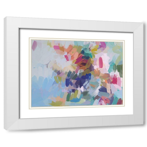 Playful Movement II White Modern Wood Framed Art Print with Double Matting by Orlov, Irena
