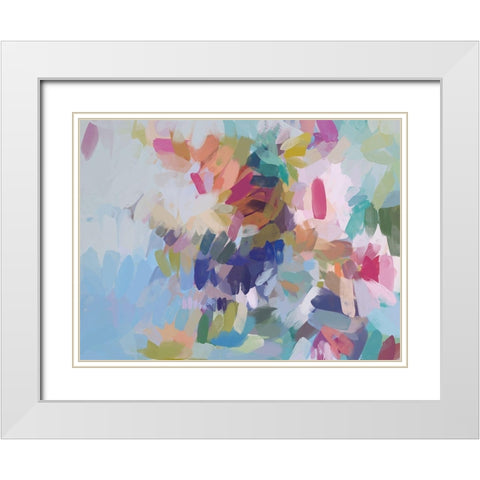 Playful Movement II White Modern Wood Framed Art Print with Double Matting by Orlov, Irena
