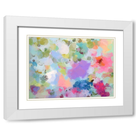 Playful Movement III White Modern Wood Framed Art Print with Double Matting by Orlov, Irena