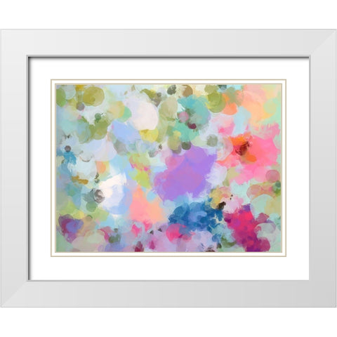 Playful Movement III White Modern Wood Framed Art Print with Double Matting by Orlov, Irena