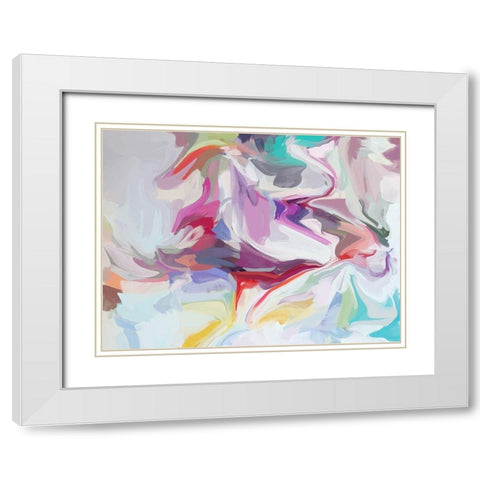 Energy Surrounding Your Life II White Modern Wood Framed Art Print with Double Matting by Orlov, Irena