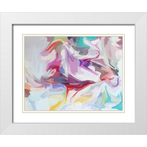 Energy Surrounding Your Life II White Modern Wood Framed Art Print with Double Matting by Orlov, Irena