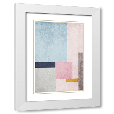 Modern minimalist XIV White Modern Wood Framed Art Print with Double Matting by Orlov, Irena