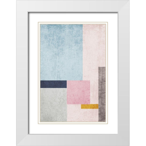 Modern minimalist XIV White Modern Wood Framed Art Print with Double Matting by Orlov, Irena