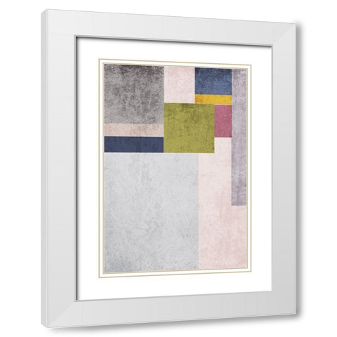 Modern minimalist XVI White Modern Wood Framed Art Print with Double Matting by Orlov, Irena