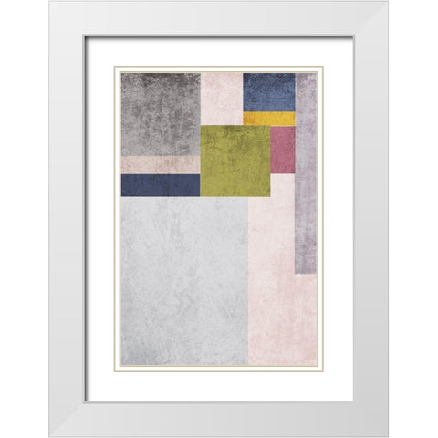 Modern minimalist XVI White Modern Wood Framed Art Print with Double Matting by Orlov, Irena