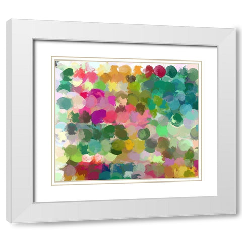 Color Expression I White Modern Wood Framed Art Print with Double Matting by Orlov, Irena