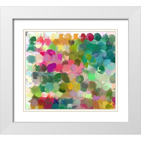 Color Expression I White Modern Wood Framed Art Print with Double Matting by Orlov, Irena