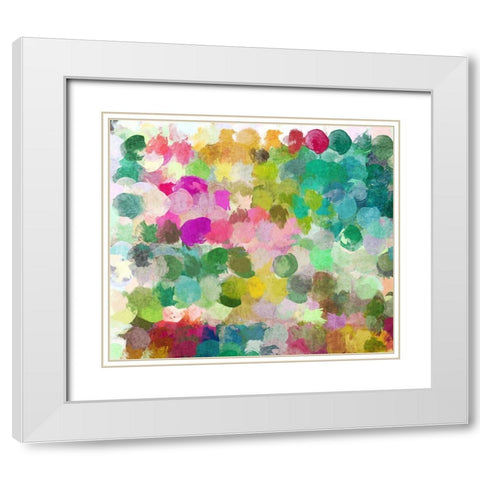 Color Expression II White Modern Wood Framed Art Print with Double Matting by Orlov, Irena