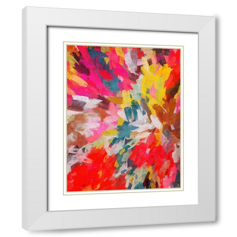 Bohemian Color Expression III White Modern Wood Framed Art Print with Double Matting by Orlov, Irena