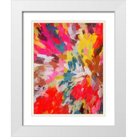 Bohemian Color Expression III White Modern Wood Framed Art Print with Double Matting by Orlov, Irena