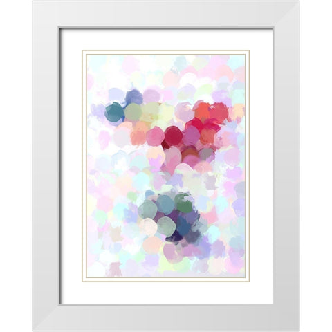 Improvisation I White Modern Wood Framed Art Print with Double Matting by Orlov, Irena