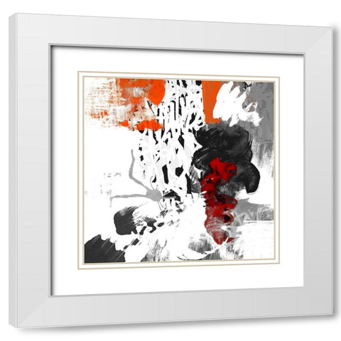 Freeing Up V White Modern Wood Framed Art Print with Double Matting by Orlov, Irena