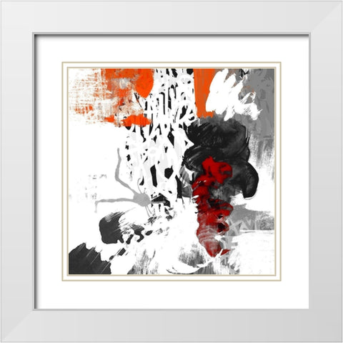 Freeing Up V White Modern Wood Framed Art Print with Double Matting by Orlov, Irena