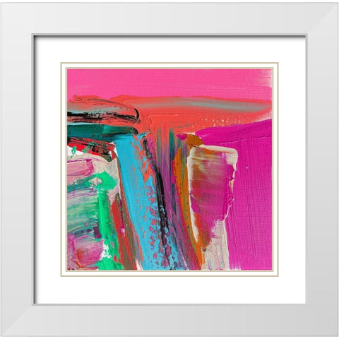 Joyful Modernist Abstraction V White Modern Wood Framed Art Print with Double Matting by Orlov, Irena