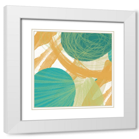 Touch I White Modern Wood Framed Art Print with Double Matting by Orlov, Irena