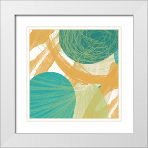 Touch I White Modern Wood Framed Art Print with Double Matting by Orlov, Irena