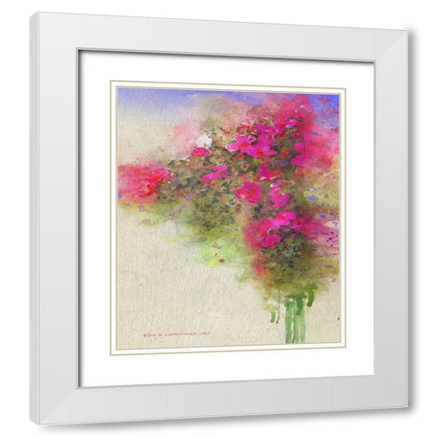 Cascade of Roses White Modern Wood Framed Art Print with Double Matting by Vest, Christopher