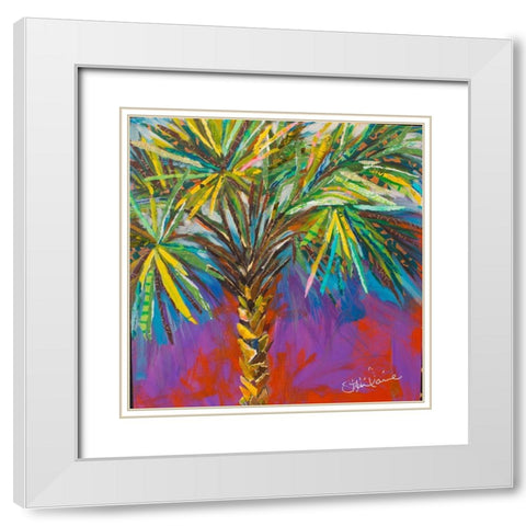 River Palm White Modern Wood Framed Art Print with Double Matting by St Hilaire, Elizabeth