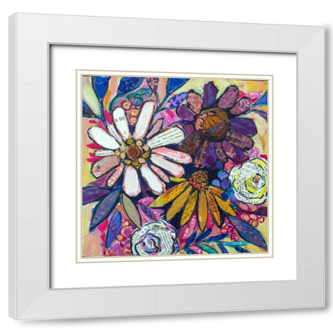 Purple Passion White Modern Wood Framed Art Print with Double Matting by St Hilaire, Elizabeth