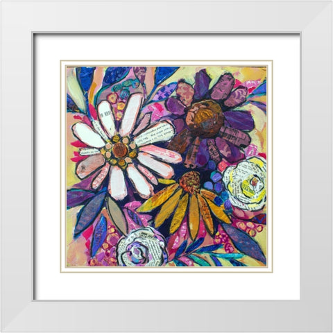 Purple Passion White Modern Wood Framed Art Print with Double Matting by St Hilaire, Elizabeth