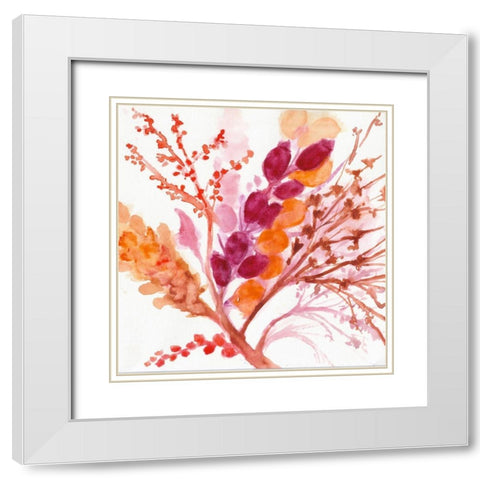 Falling for You White Modern Wood Framed Art Print with Double Matting by St Hilaire, Elizabeth