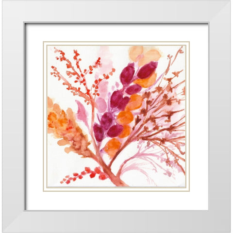 Falling for You White Modern Wood Framed Art Print with Double Matting by St Hilaire, Elizabeth