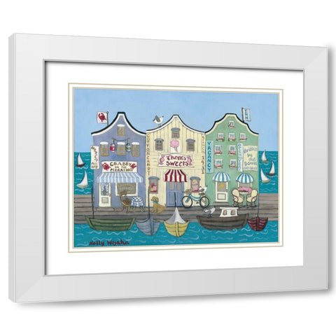 Crabby in the morning White Modern Wood Framed Art Print with Double Matting by Wojahn, Holly