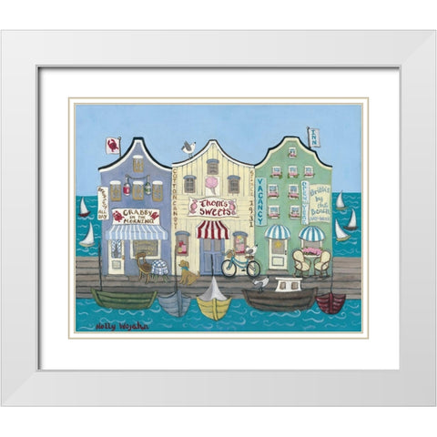 Crabby in the morning White Modern Wood Framed Art Print with Double Matting by Wojahn, Holly