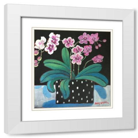 Orchid for Terri White Modern Wood Framed Art Print with Double Matting by Wojahn, Holly