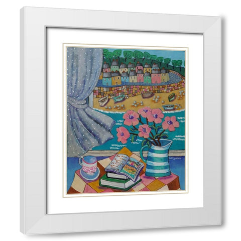 An Artist View of Cornwall White Modern Wood Framed Art Print with Double Matting by Wojahn, Holly