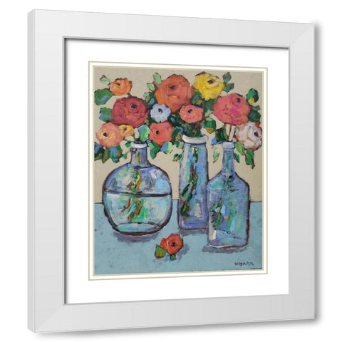More Buds in a Bottle White Modern Wood Framed Art Print with Double Matting by Wojahn, Holly