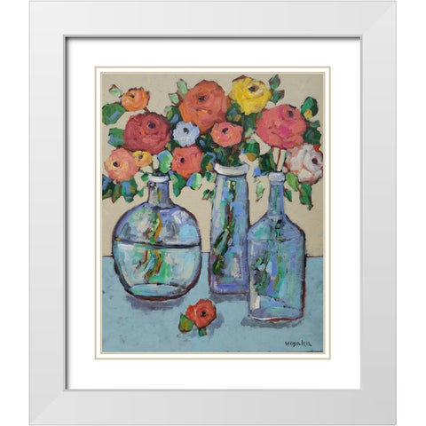 More Buds in a Bottle White Modern Wood Framed Art Print with Double Matting by Wojahn, Holly