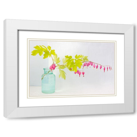 Sprig of Hearts White Modern Wood Framed Art Print with Double Matting by Stalus, Judy