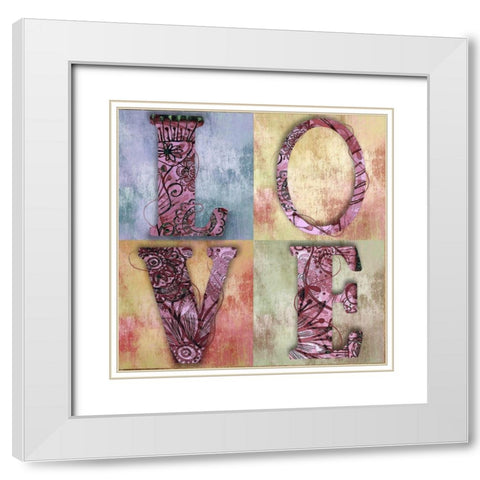 Loveart White Modern Wood Framed Art Print with Double Matting by Smith, Karen
