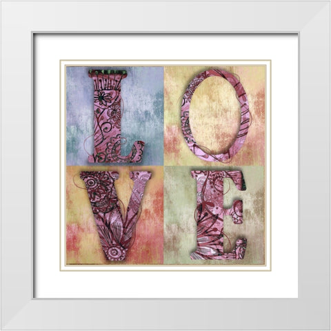 Loveart White Modern Wood Framed Art Print with Double Matting by Smith, Karen