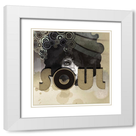 Soul White Modern Wood Framed Art Print with Double Matting by Smith, Karen