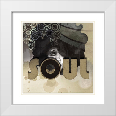 Soul White Modern Wood Framed Art Print with Double Matting by Smith, Karen