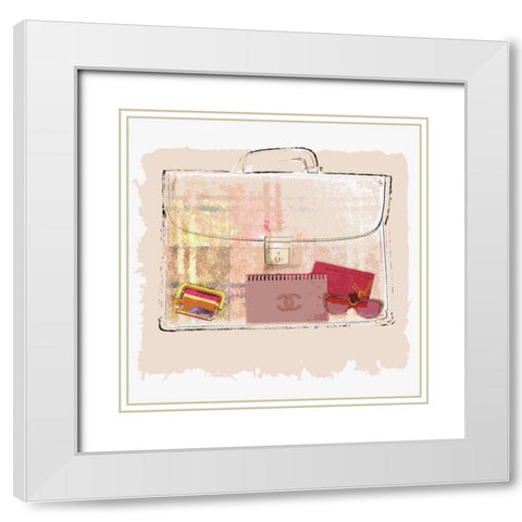 Bagful I White Modern Wood Framed Art Print with Double Matting by Smith, Karen