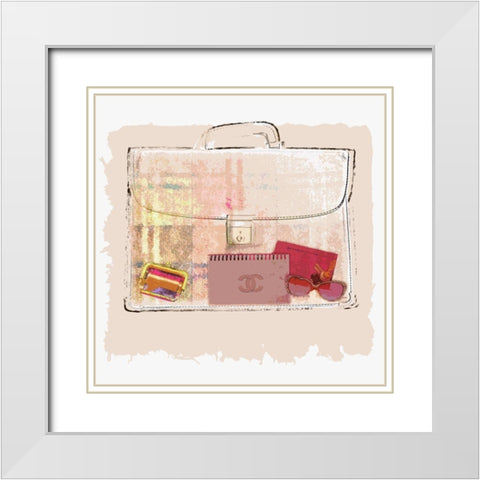 Bagful I White Modern Wood Framed Art Print with Double Matting by Smith, Karen