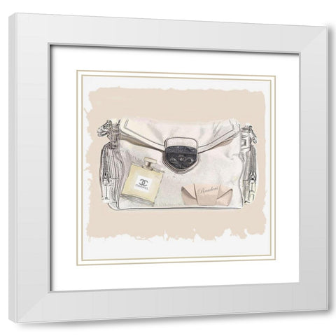 Bagful II White Modern Wood Framed Art Print with Double Matting by Smith, Karen