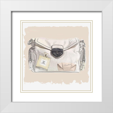 Bagful II White Modern Wood Framed Art Print with Double Matting by Smith, Karen