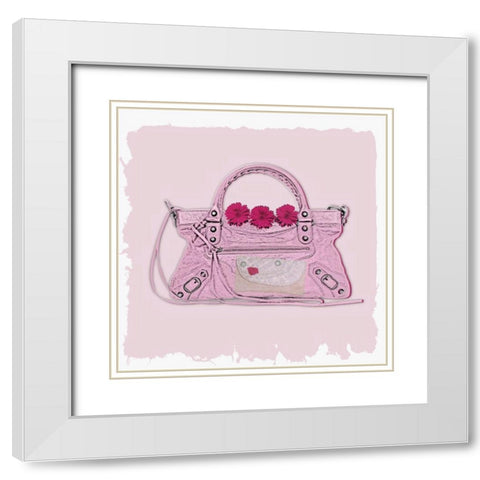 Bagful III White Modern Wood Framed Art Print with Double Matting by Smith, Karen