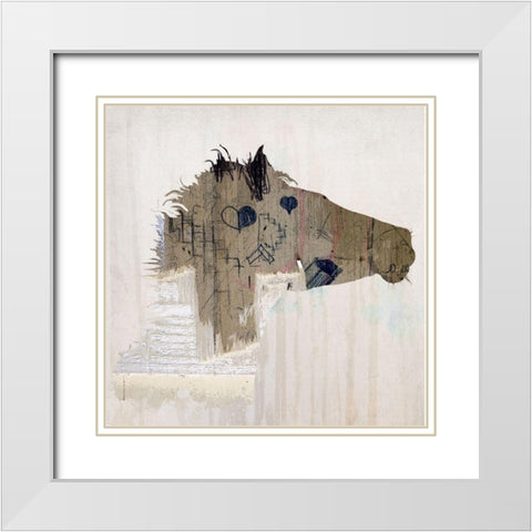 Ragand Bone II White Modern Wood Framed Art Print with Double Matting by Smith, Karen