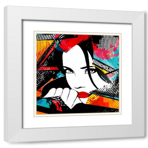 Inside the Frame White Modern Wood Framed Art Print with Double Matting by Smith, Karen
